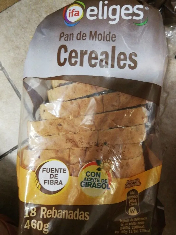 Pan de molde cereales