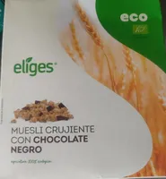 Muesli crujiente con chocolate negro