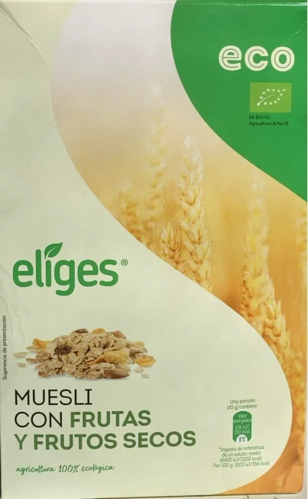 Muesli con Frutas y frutos secos