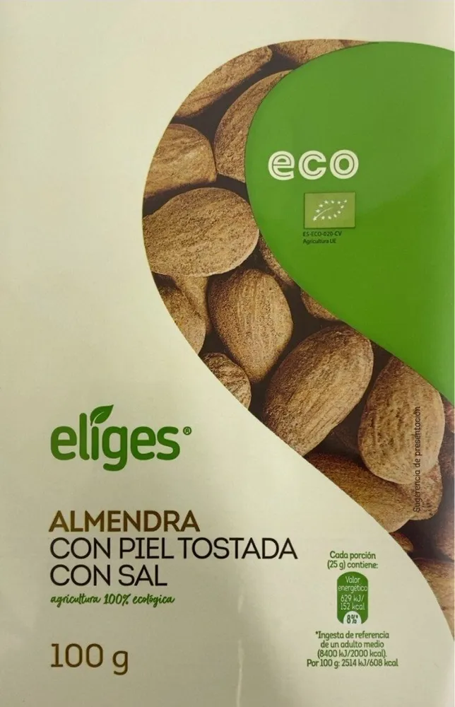 Almendra tostada salada BIO
