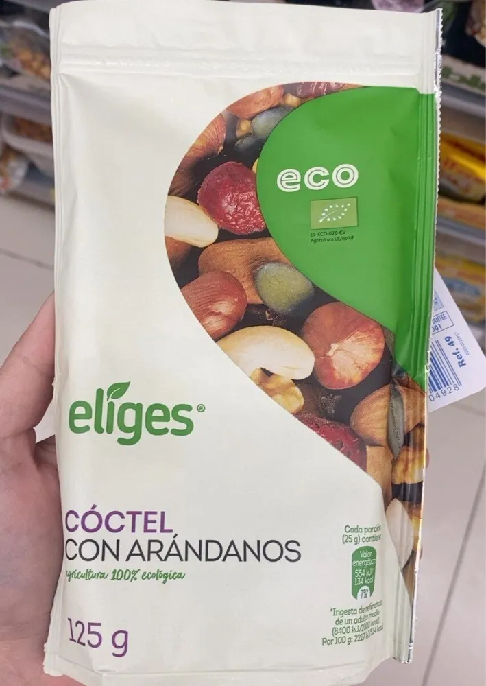 Cóctel con arándanos