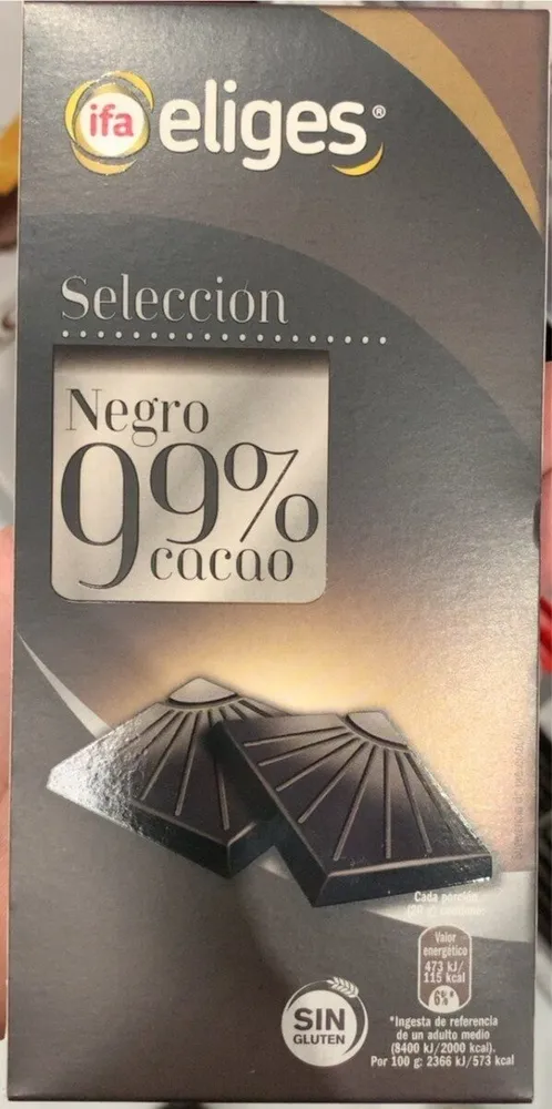 Chocolate negro 99% cacao