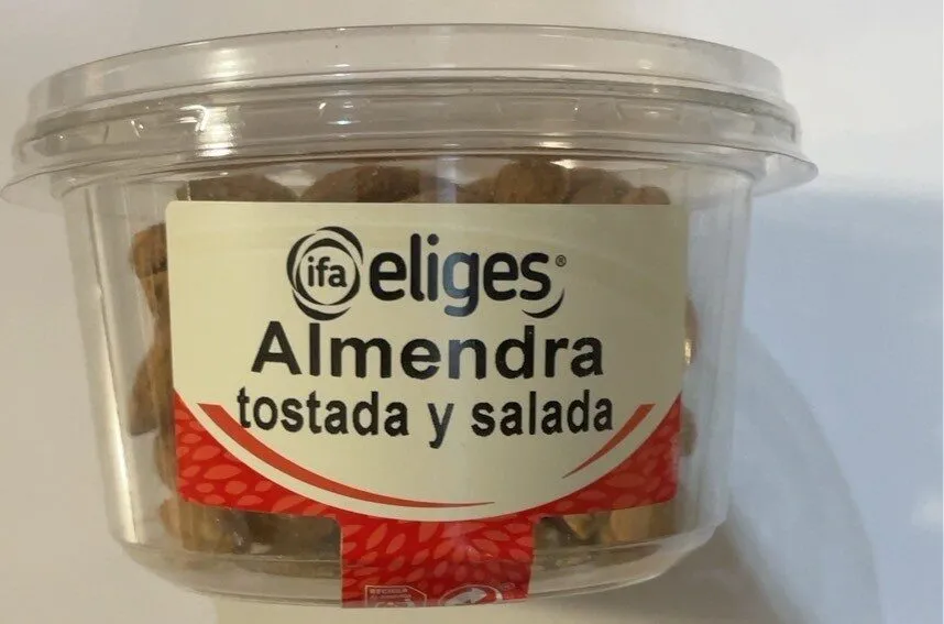 Almendra tostada y salda