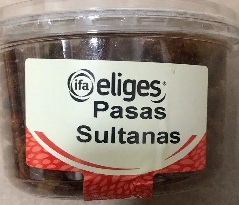 Uvas pasas sultanas sin semilla