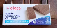 Turrón chocolate crujiente sin azúcar