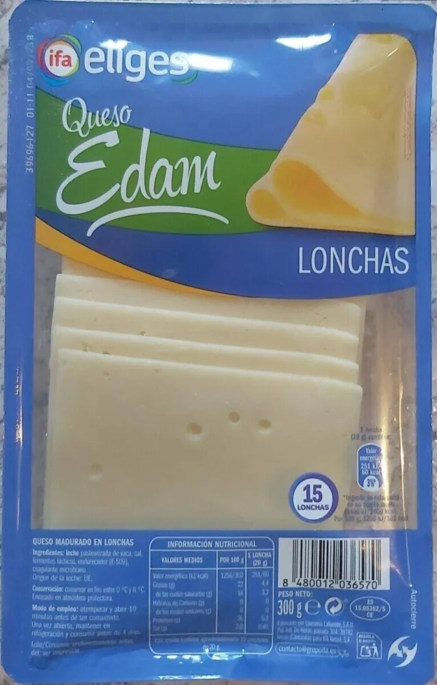 Queso Edam Lonchas