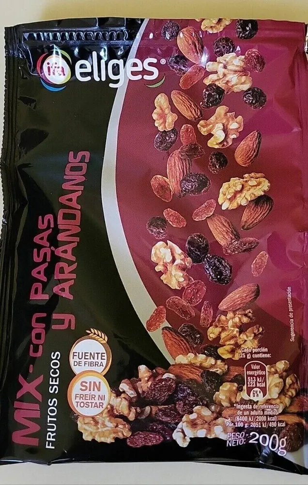 Mix con pasas y arándanos