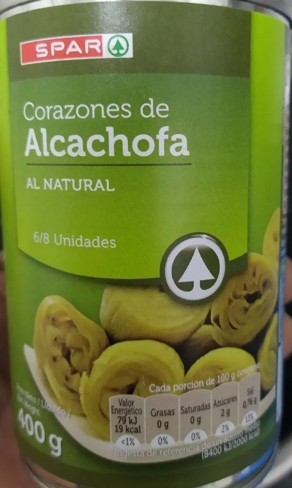 Corazones de alcachofa al natural