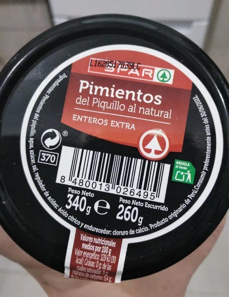 Pimientos del piquillo al natural