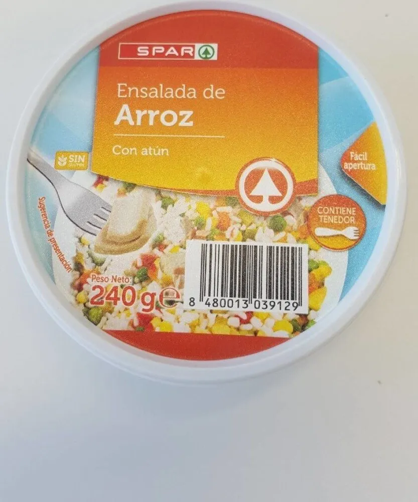 Ensalada de arroz con aún