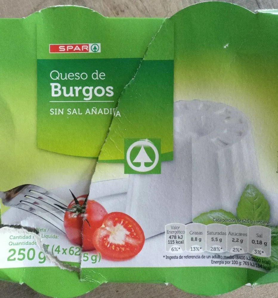 Queso de Burgos sin sal añadida