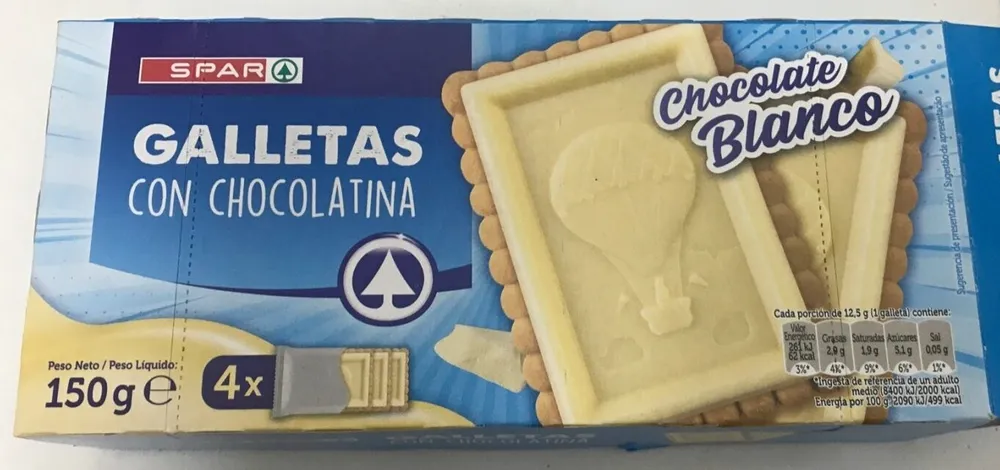 Galletas con chocolate blanco