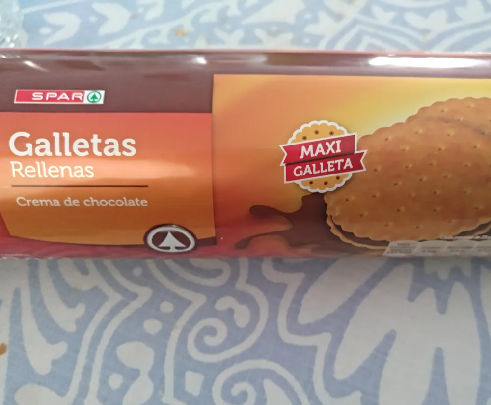 Galletas rellenas de chocolate