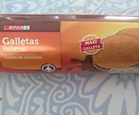 Galletas rellenas de chocolate