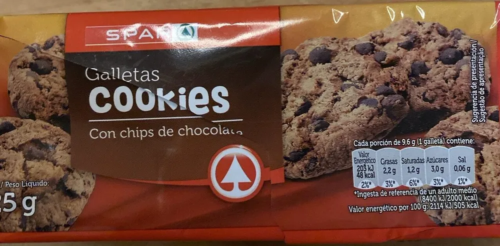 Cookies con pepitas de chocolate