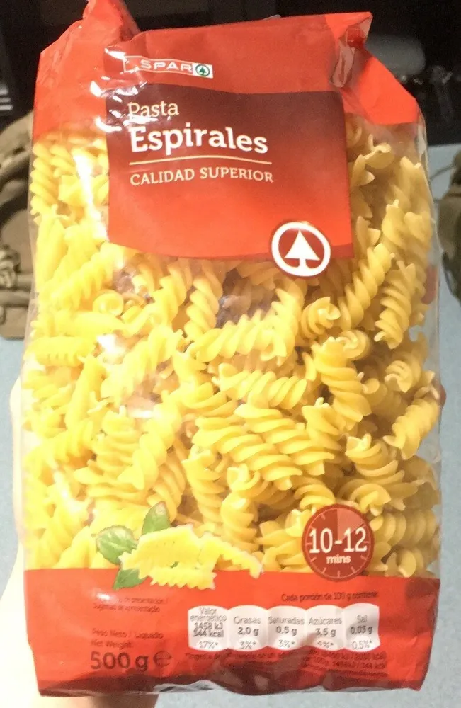 Pasta espirales