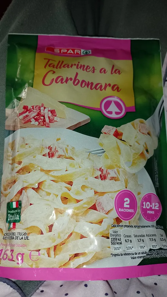 Tallarines a la carbonara