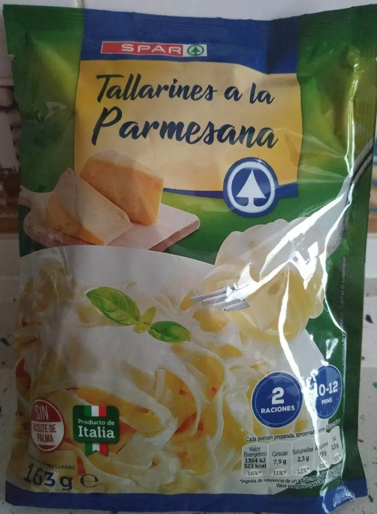 Tallarines a la parmesana