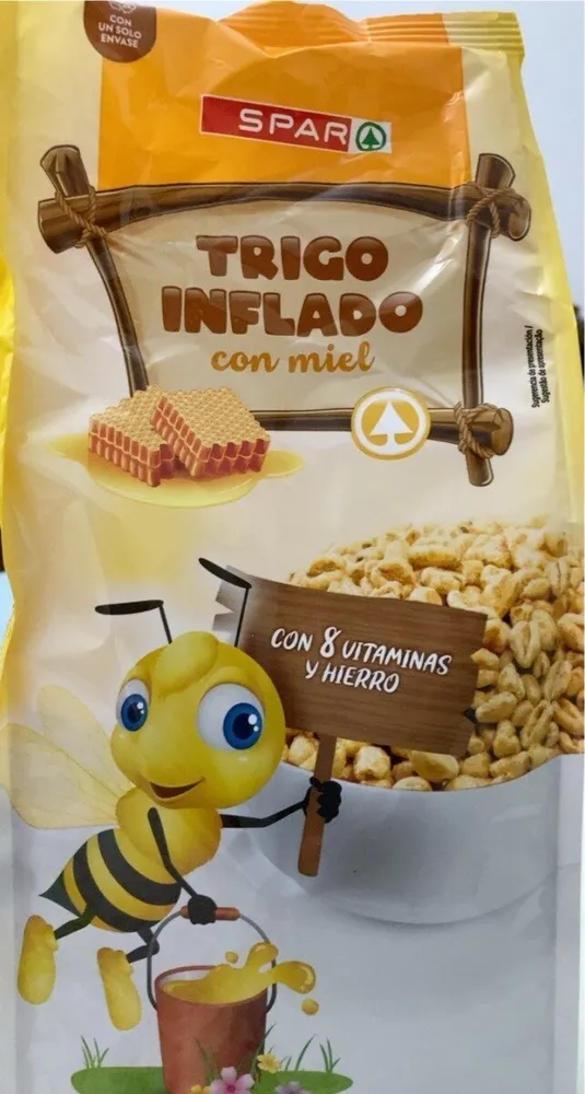 Trigo inflado con miel