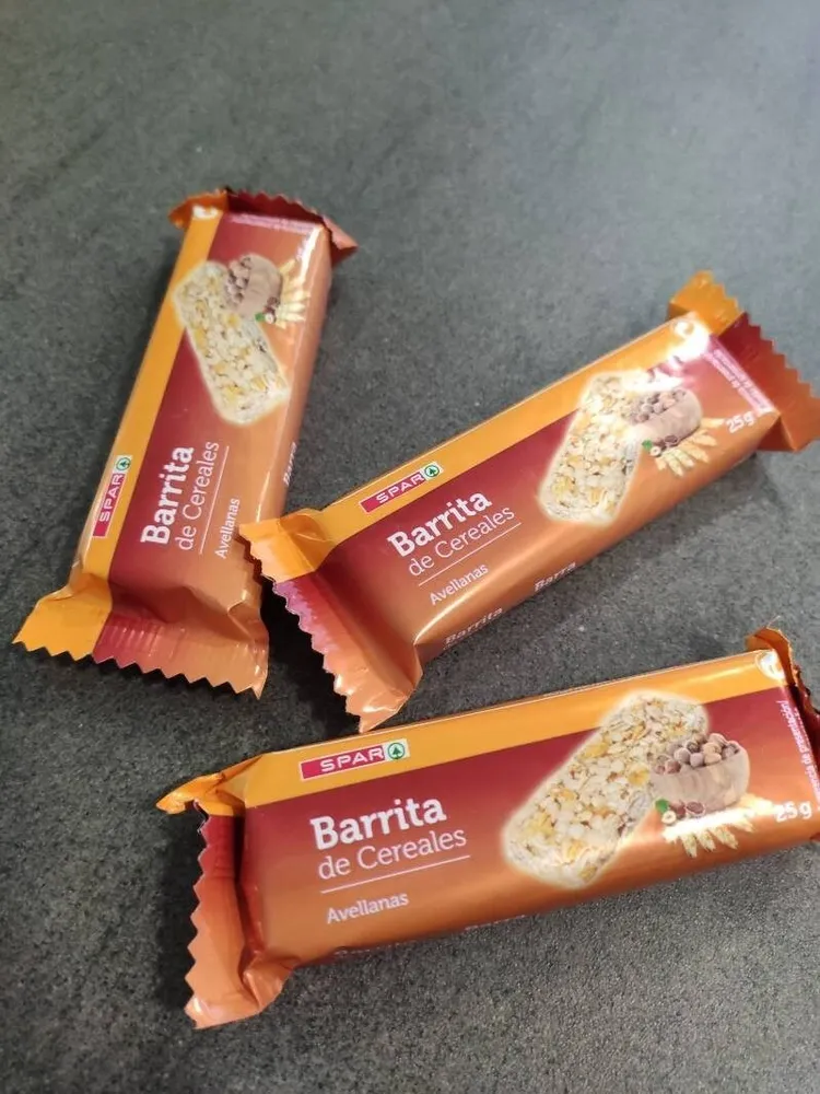 Barritas de cereales. Avellanas