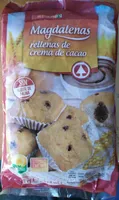 Magdalenas rellenas de crema de cacao