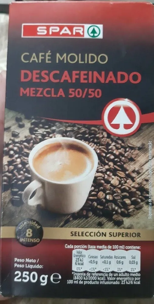 Café molido descafeinado mezcla