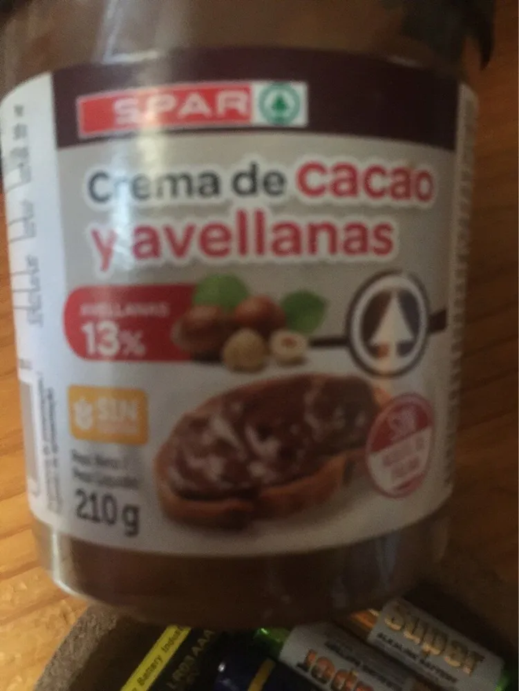Crema de cacao y avellana