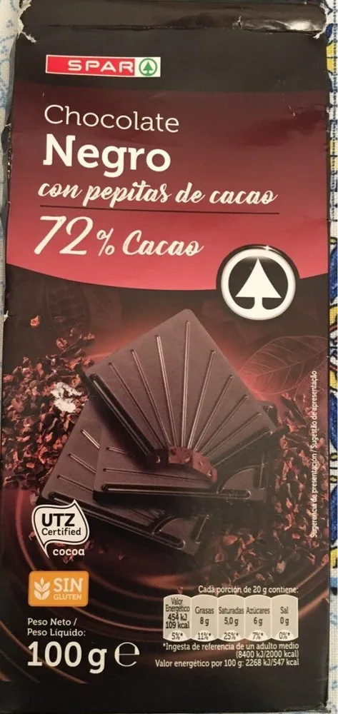 Chocsparnegroextfino72%cacau125grcx10