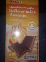 Chocolate con leche relleno sabor naranja