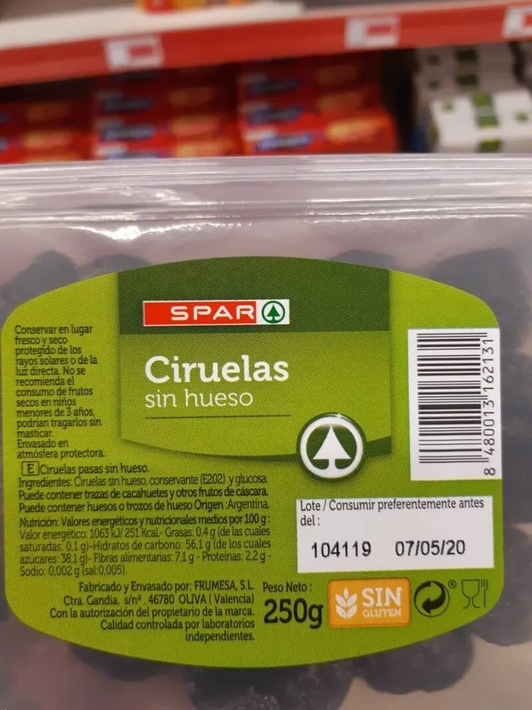 Ciruelas sin hueso