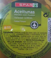 Aceitunas verdes con hueso