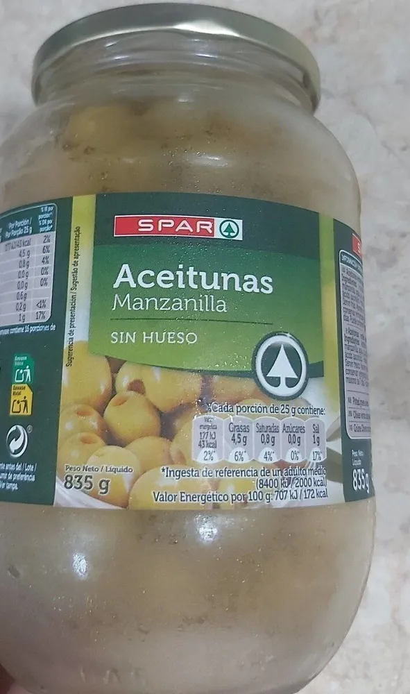 Aceitunas Manzanilla sin hueso