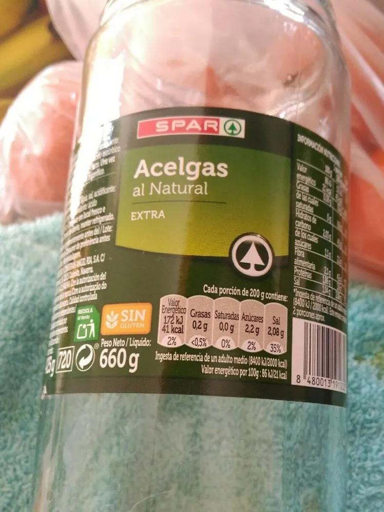 Acelgas al natural