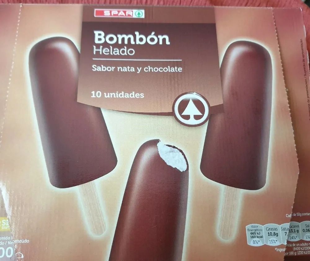 Bombón Helado Sabor nata y chocolate