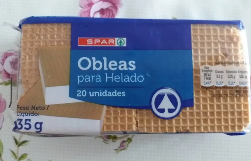 Obleas para helado