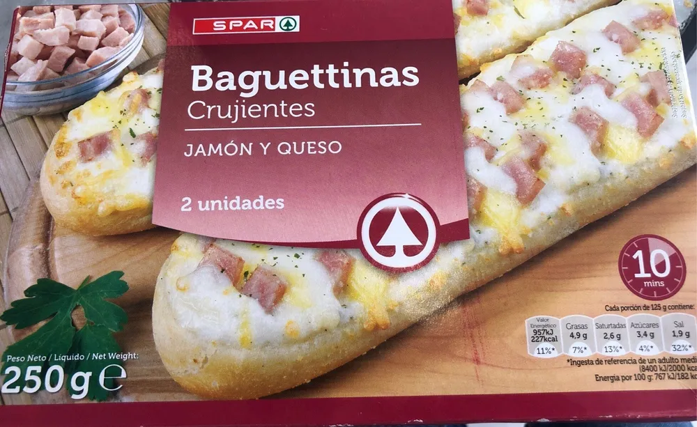 Baguettinas jamón y queso