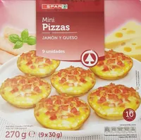 Mini pizzas jamon y queso