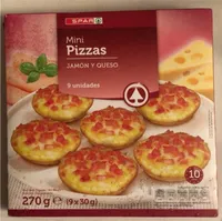 Mini pizzas jamon y queso