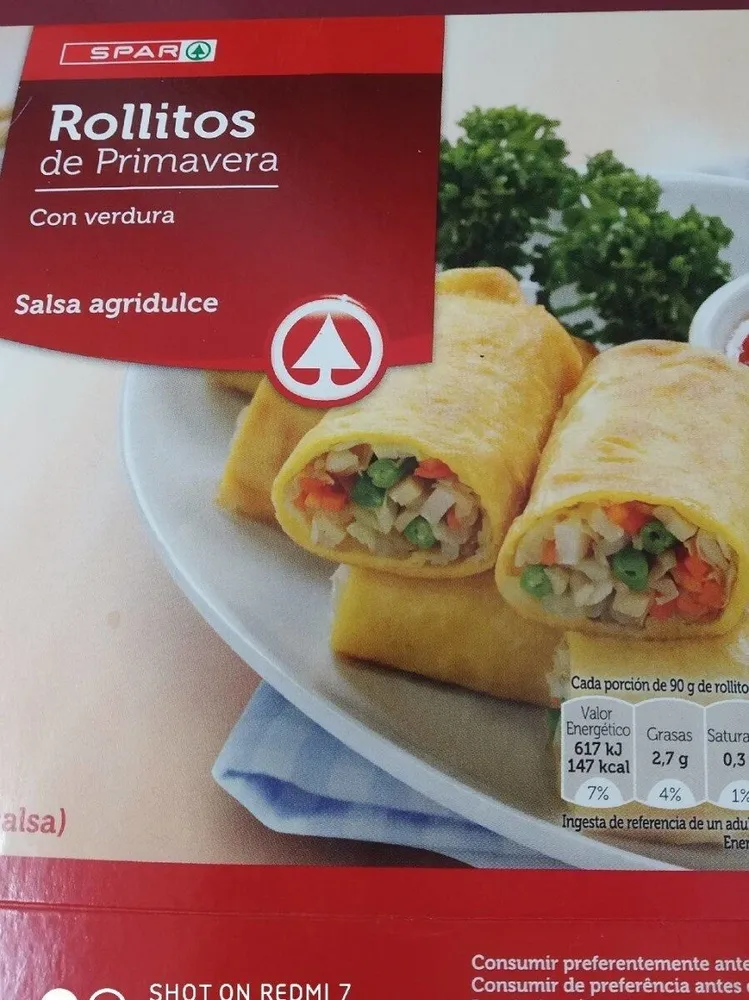 Rollitos de primavera con verdura