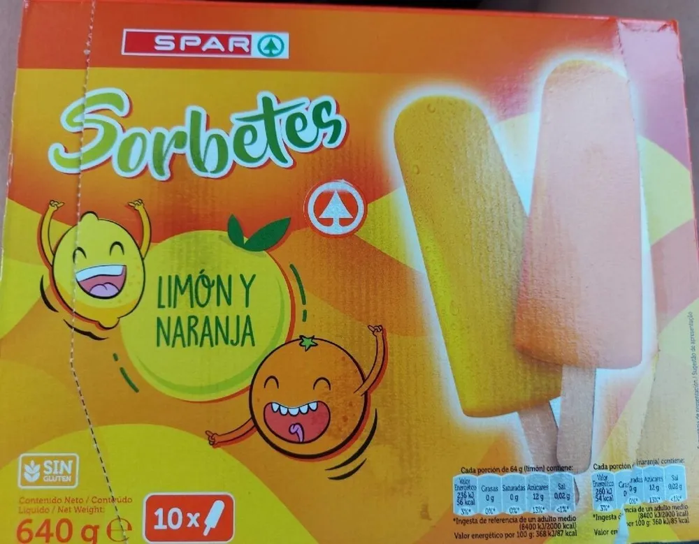 Sorbete de limón y naranja