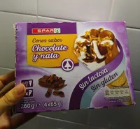 Conos sabor chocolate y nata
