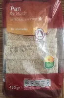 Pan de molde integral sin corteza