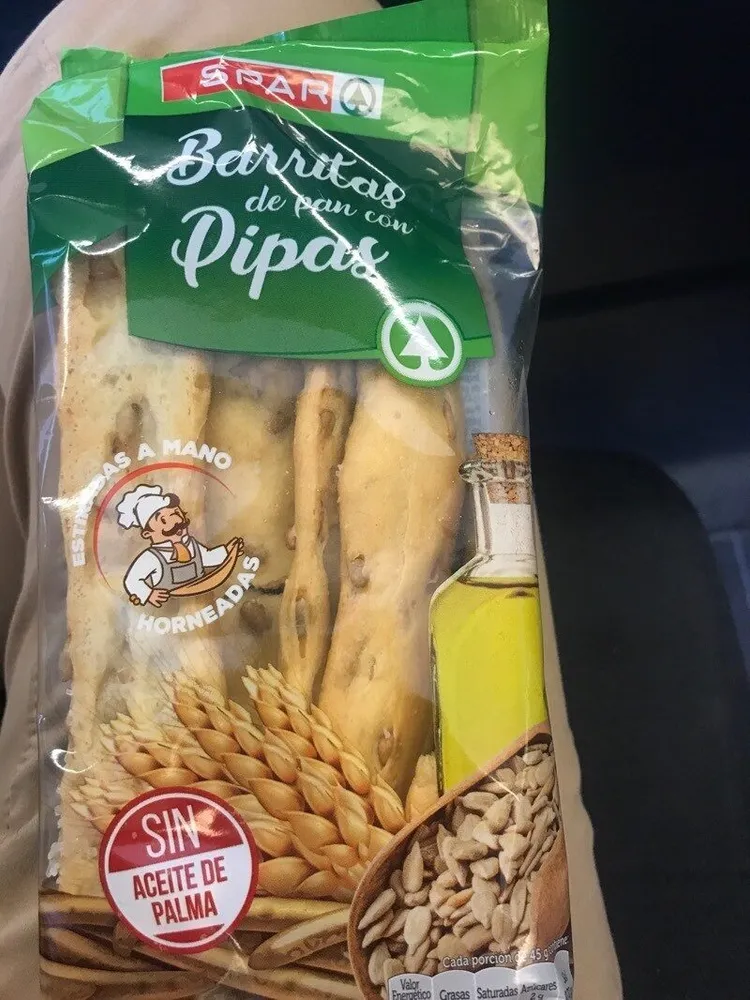 Barritas de pan con pipas