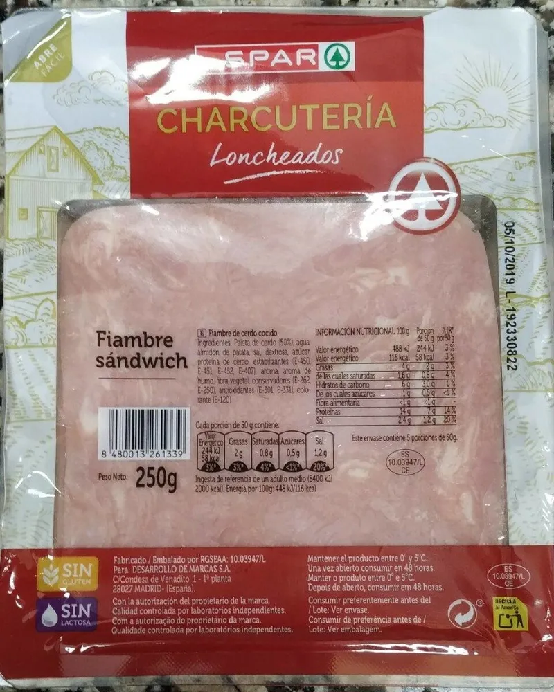 Fiambre sándwich