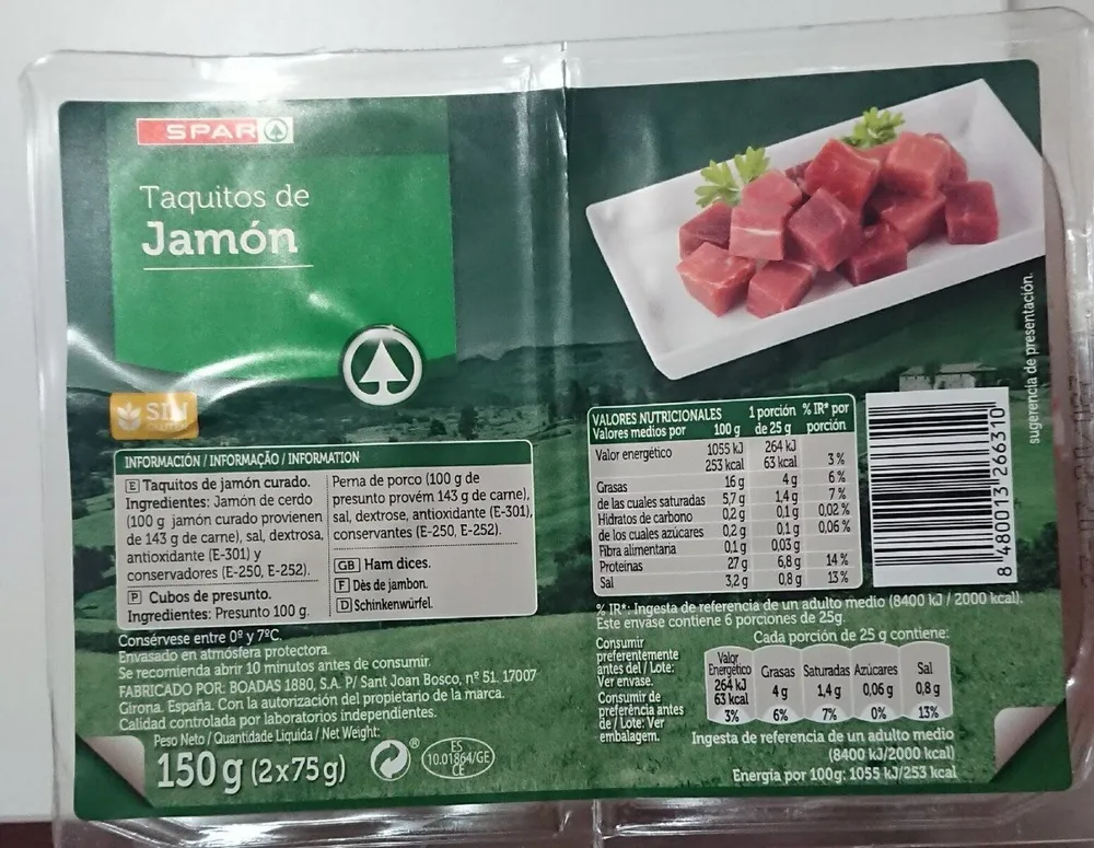 Taquitos jamón
