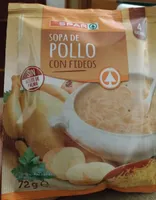 Sopa de pollo con fideos