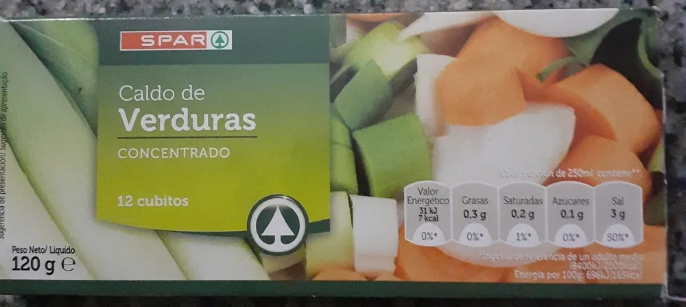 Caldo de verduras concentrado