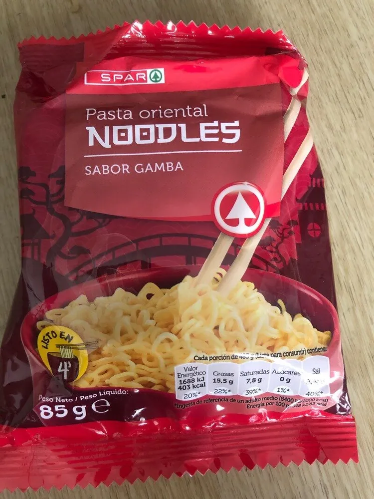 Noodles sabor gamba