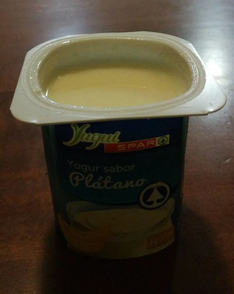 Yogur sabor plátano