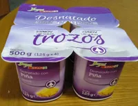 Yogur desnatado con piña (trozos)